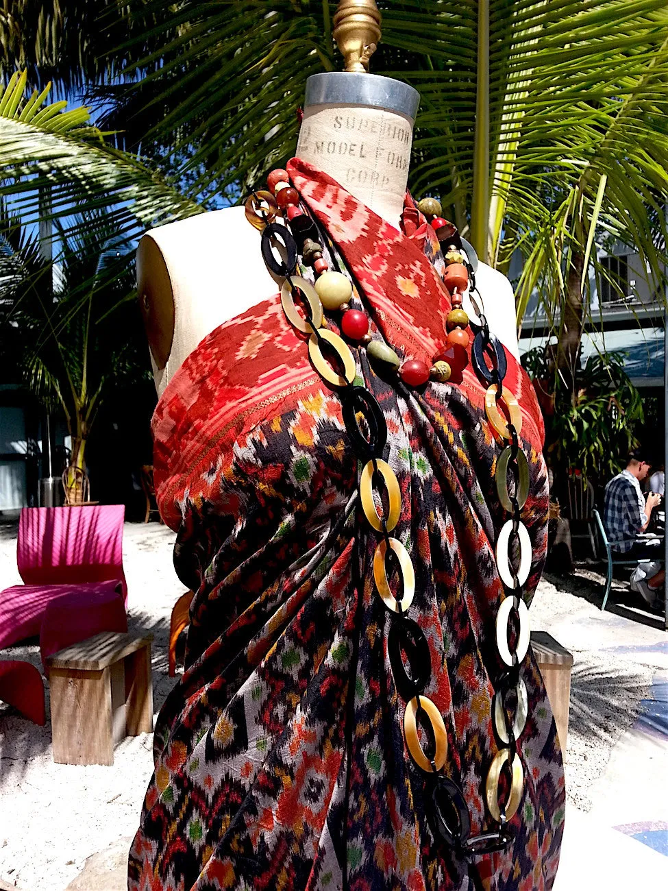 Silk Ikat Pareo Beach Wrap Sarong