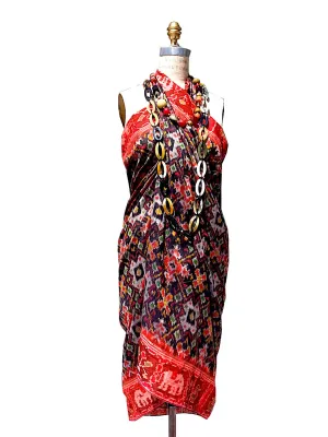 Silk Ikat Pareo Beach Wrap Sarong