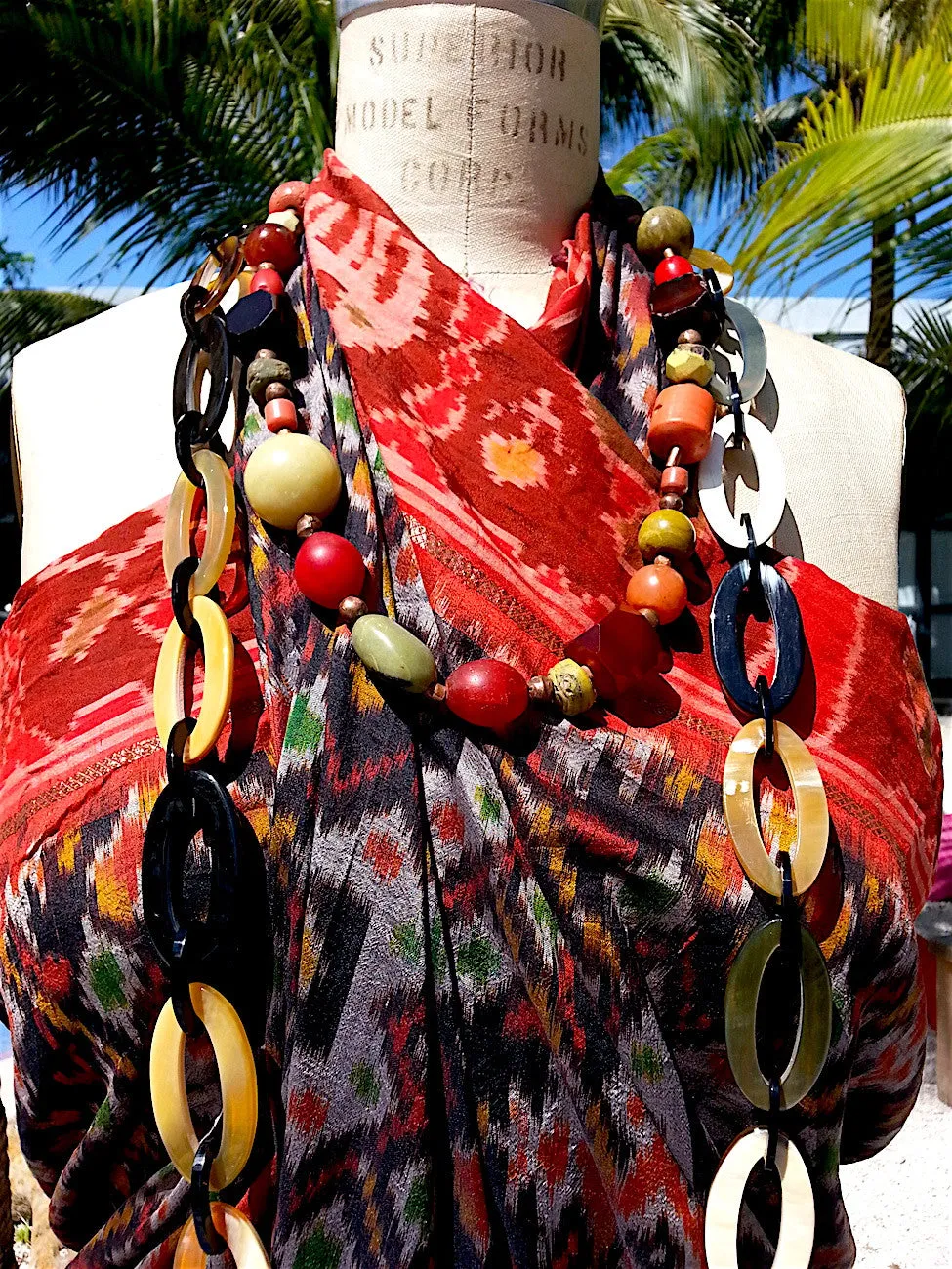 Silk Ikat Pareo Beach Wrap Sarong