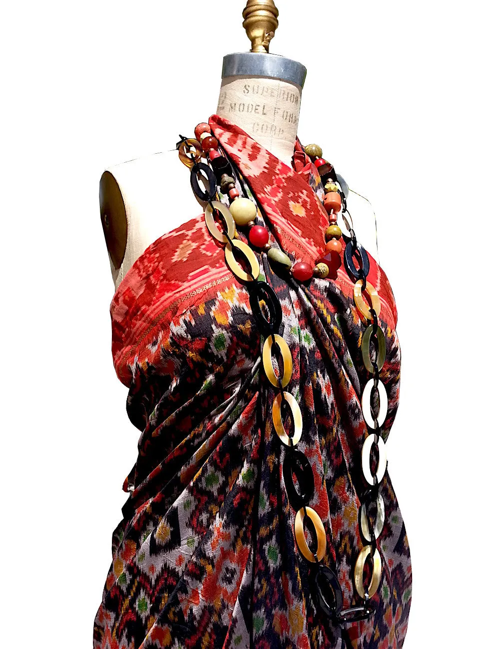 Silk Ikat Pareo Beach Wrap Sarong