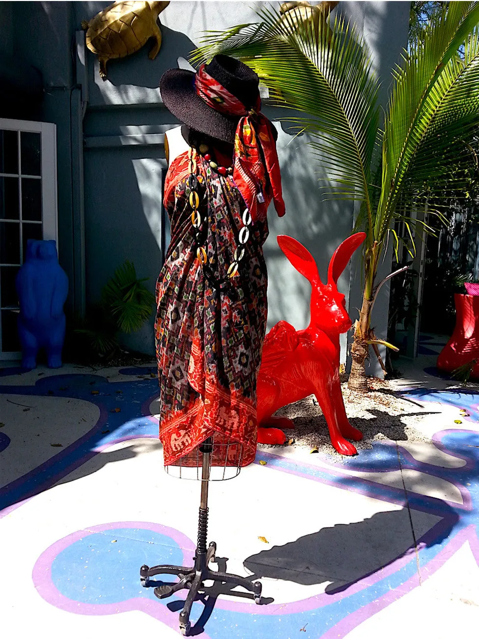 Silk Ikat Pareo Beach Wrap Sarong