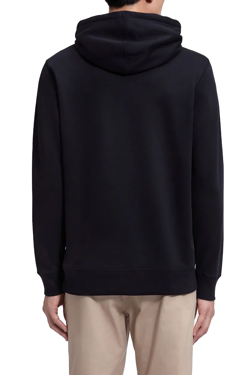 Slim Fleece Hoodie | Black BKFD01