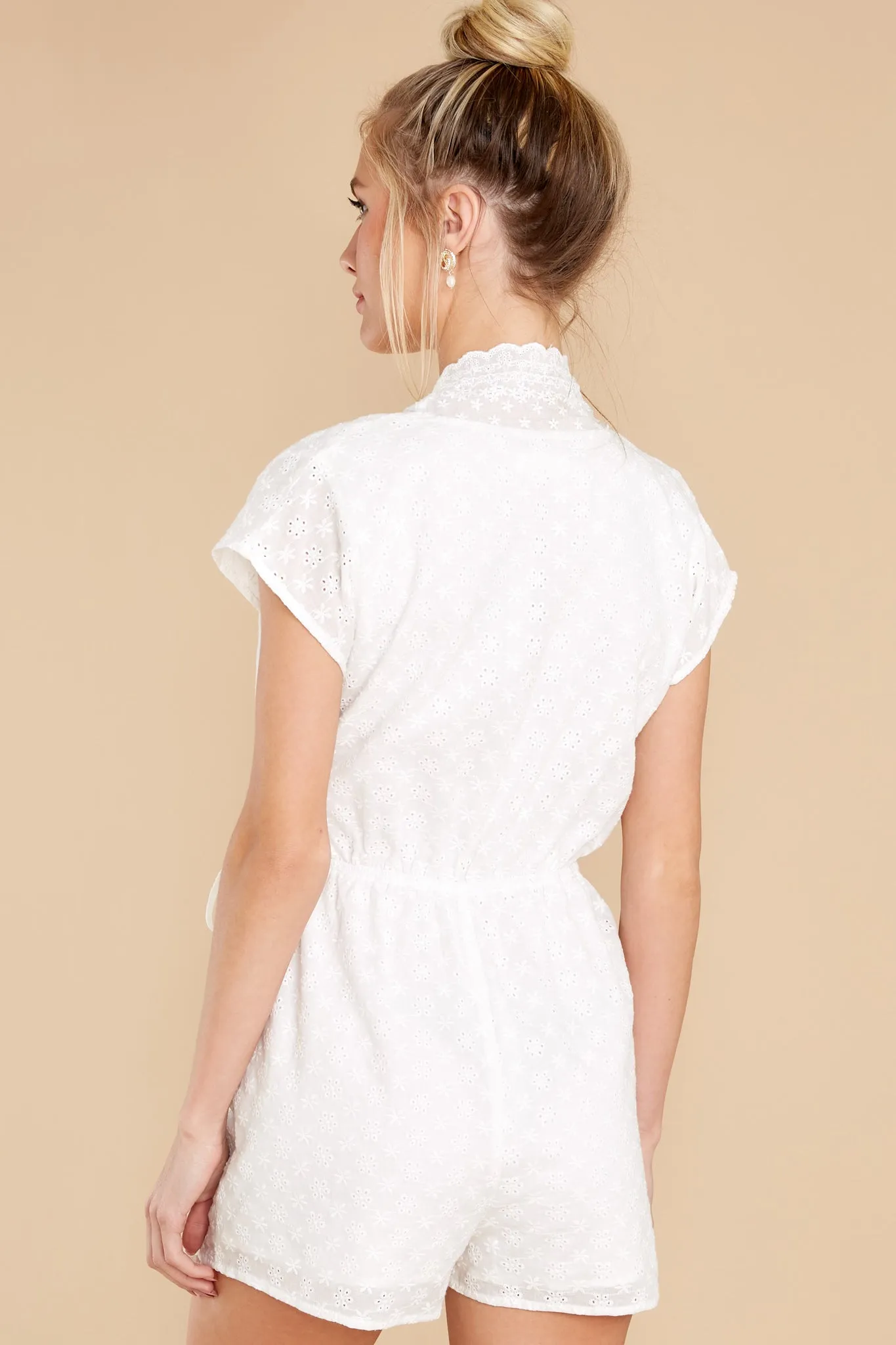 Spread Your Wings White Eyelet Romper