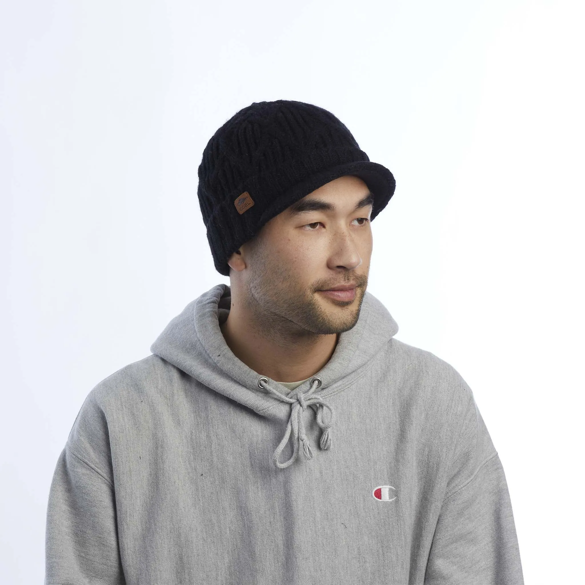 The Yukon Cable Knit Wool Brim Beanie