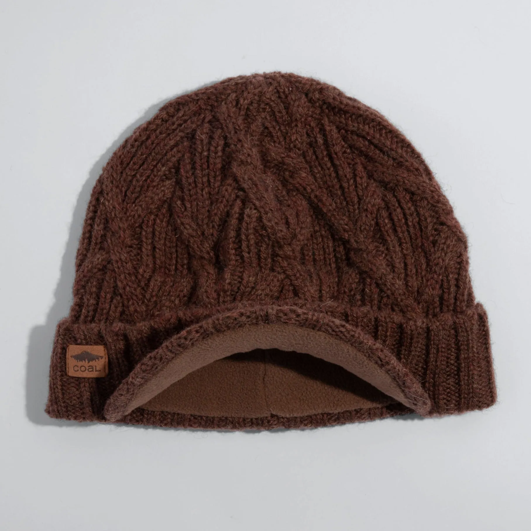 The Yukon Cable Knit Wool Brim Beanie