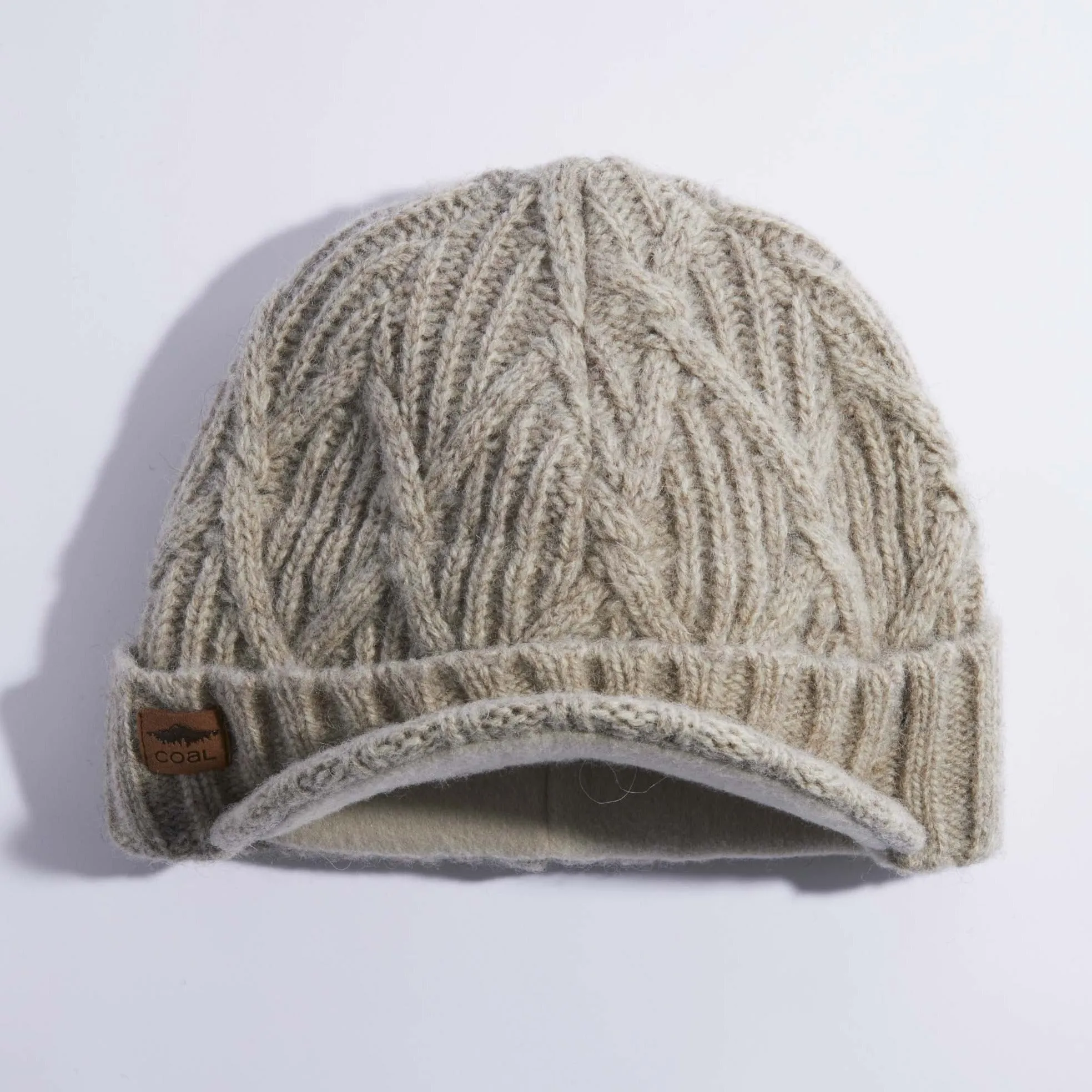 The Yukon Cable Knit Wool Brim Beanie