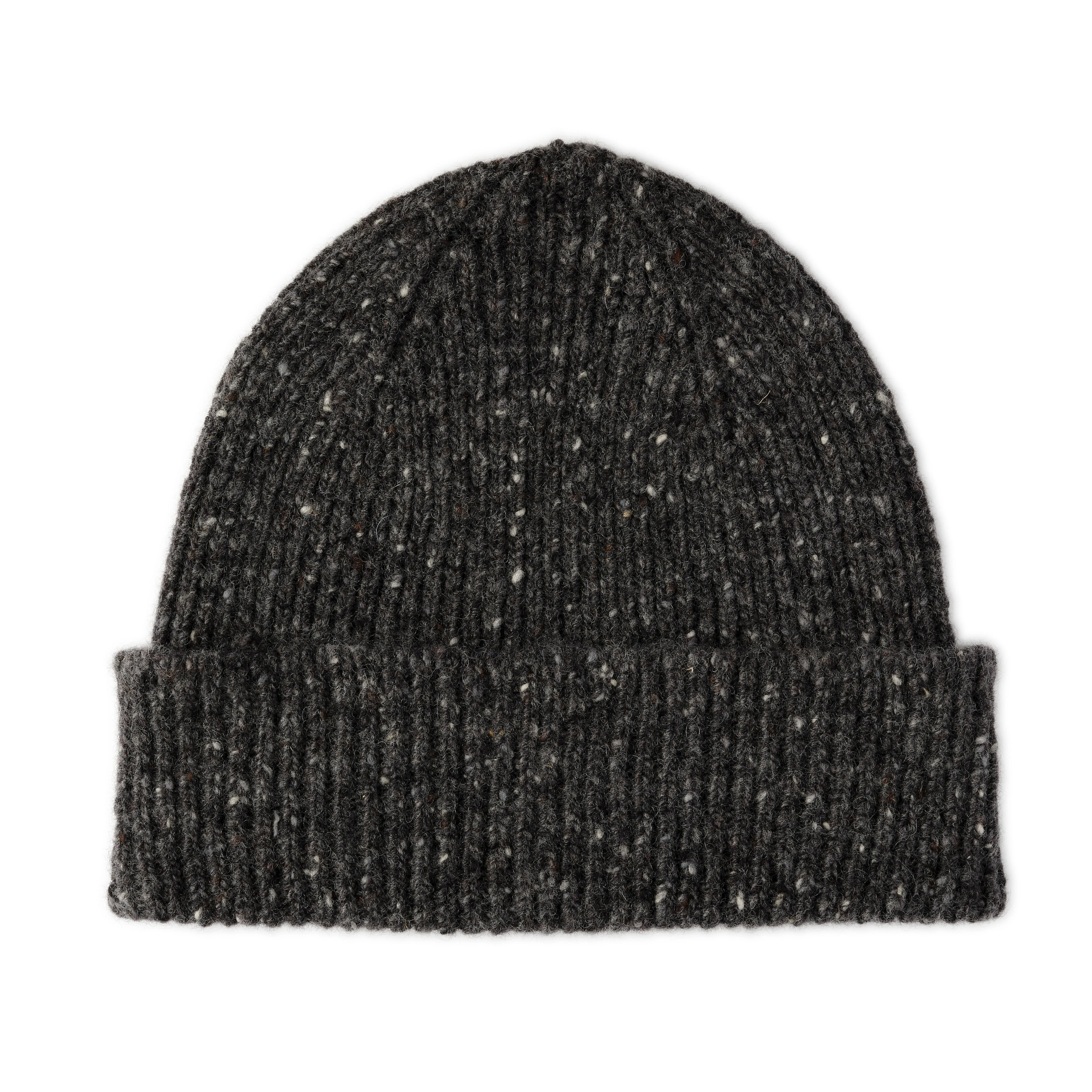Unshin Donegal Wool Rib Beanie Hat