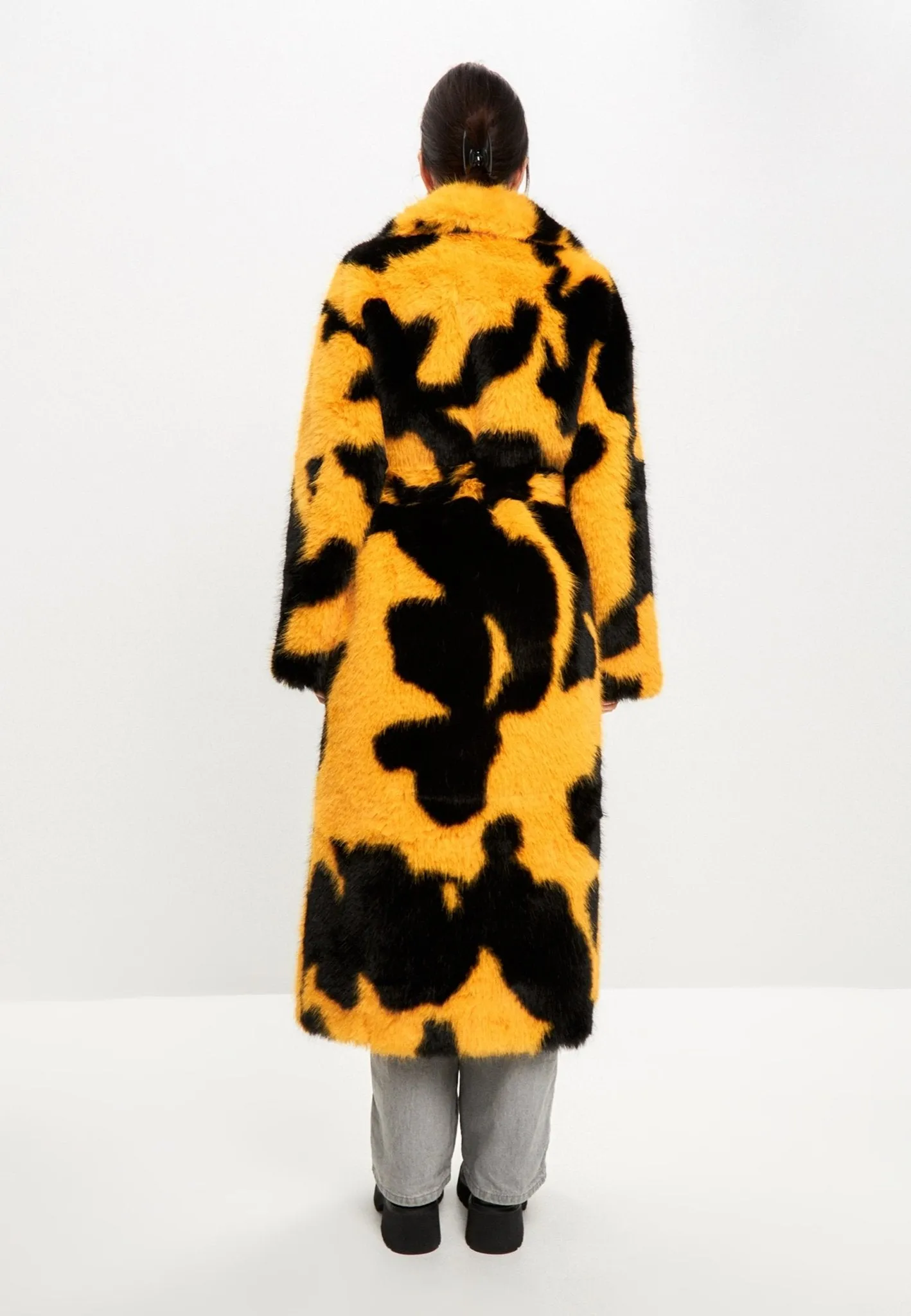Winter Faux Fur Coat Juana - Yellow