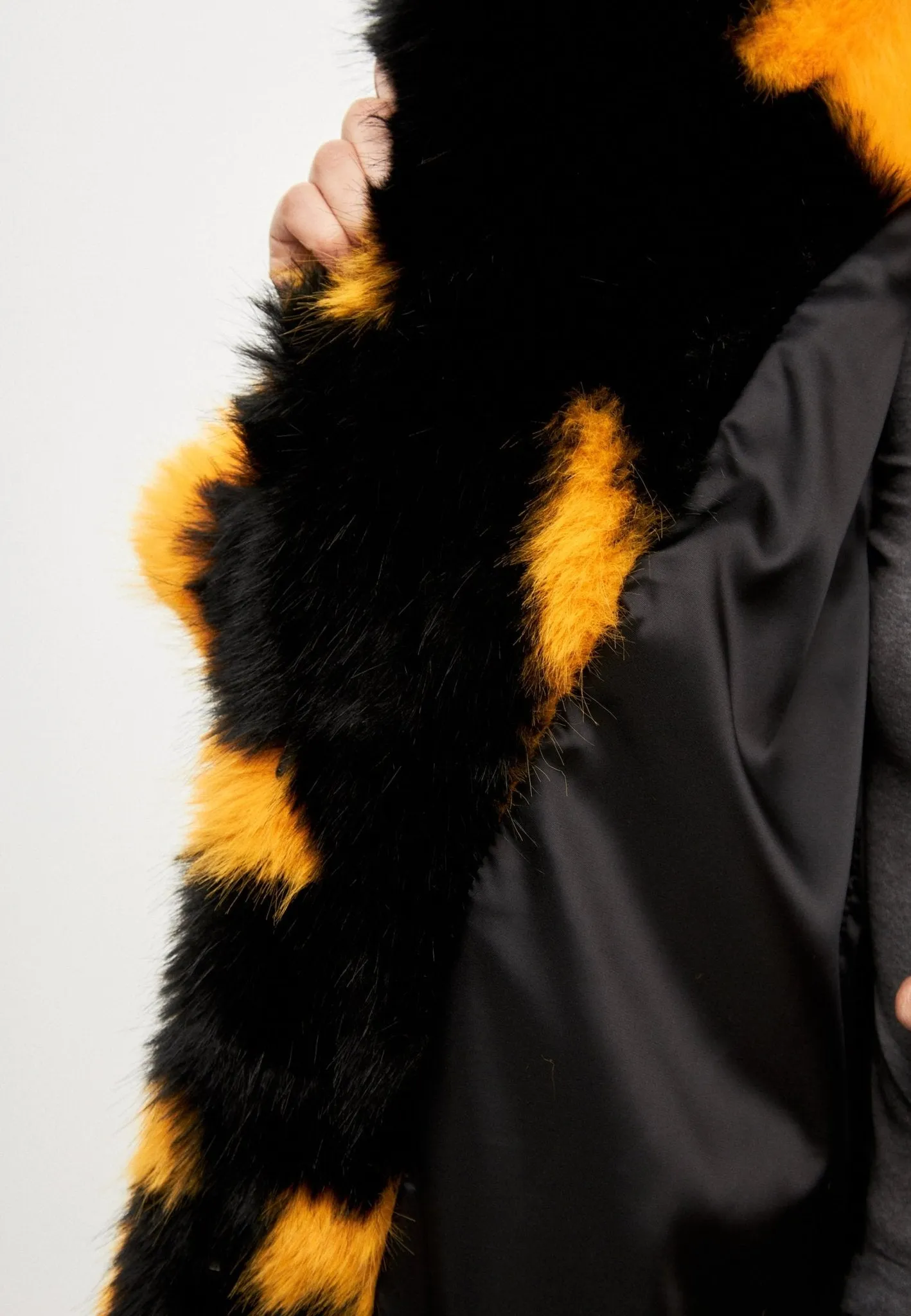Winter Faux Fur Coat Juana - Yellow